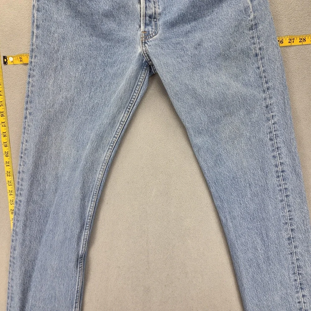 Vintage Levis 501 Jeans Mens‎ Light Wash Straight Button Fly Made USA Fits 30x34
